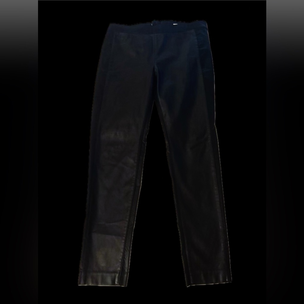 H&M Black Faux Leather Panel Pants